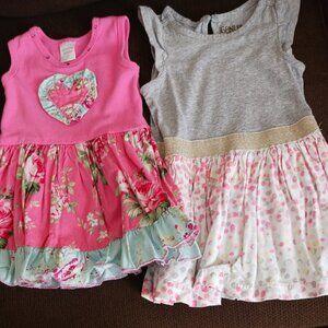 Set of Two Sundresses, Size 12 Mo., Giggle Moon & Kids Oshkosh